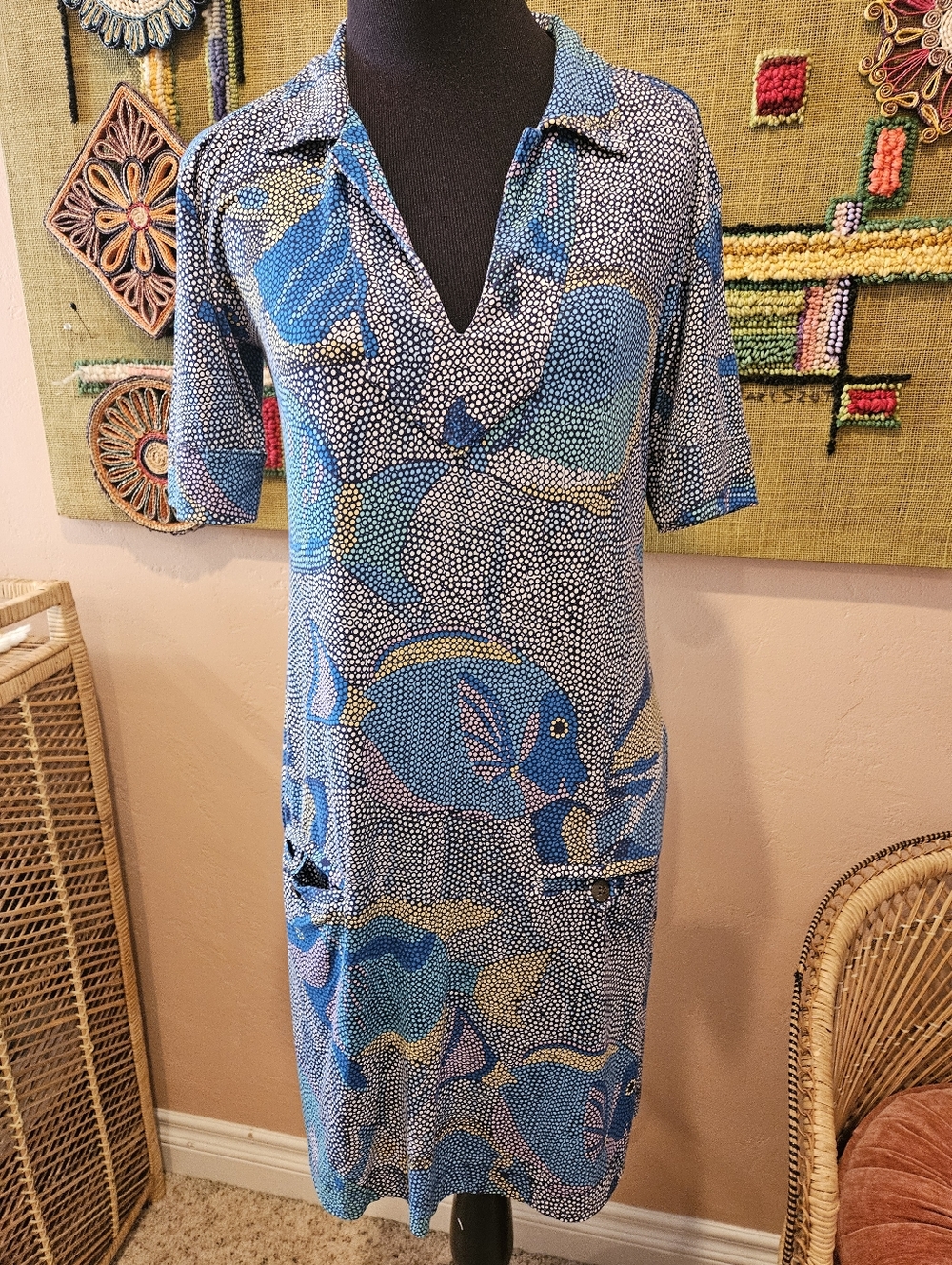 Tori Richard Honolulu Tiny Bubbles Mini Dress